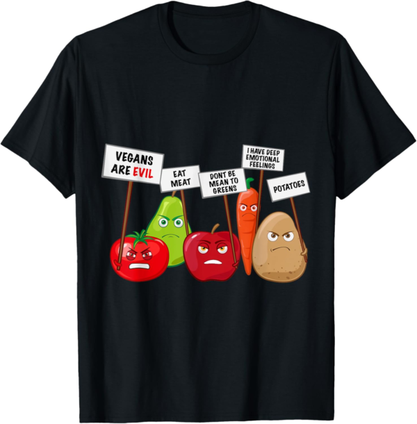 Vegan Vegetarian Shirts & Gifts Funny Vegan - Vegetables & F... - Image 2